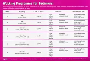 Walking programme for Beginners