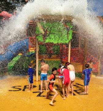 Kids at play in the Singapore Zoo