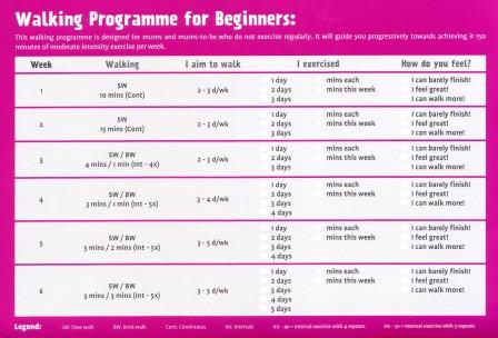 Walking programme for Beginners
